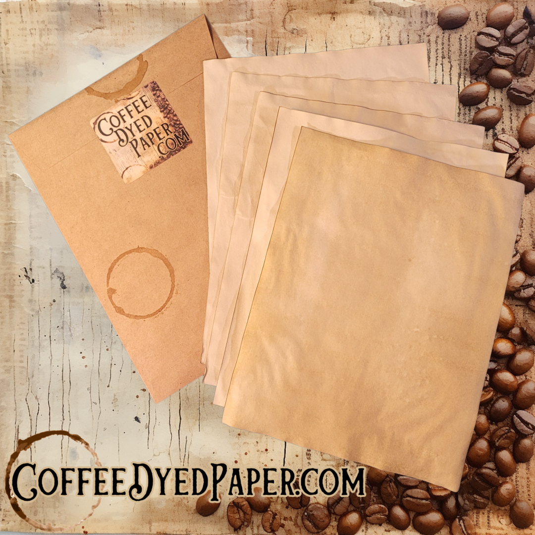Coffee Dyed Paper Home Brewed Paper Our Premium Hand Crafted Coffee Dyed Paper