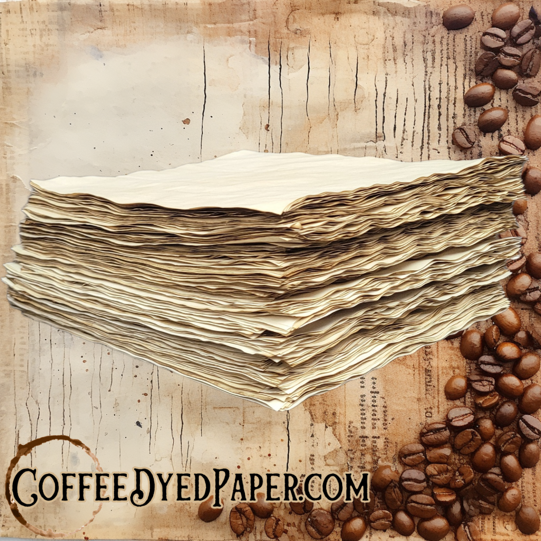 Coffee Dyed Paper Home Brewed Paper Our Premium Hand Crafted Coffee Dyed Paper